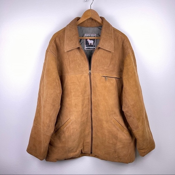 Sameem Leather Sheepskin Waterproof camel Jacket - Picture 1 of 10